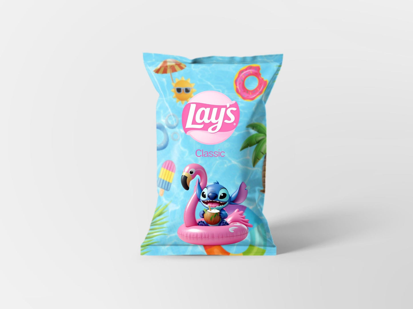 Stitch Pool Party Chip Bags | Filled treats