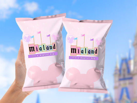 Disneyland Name Chip Bags | Filled treats