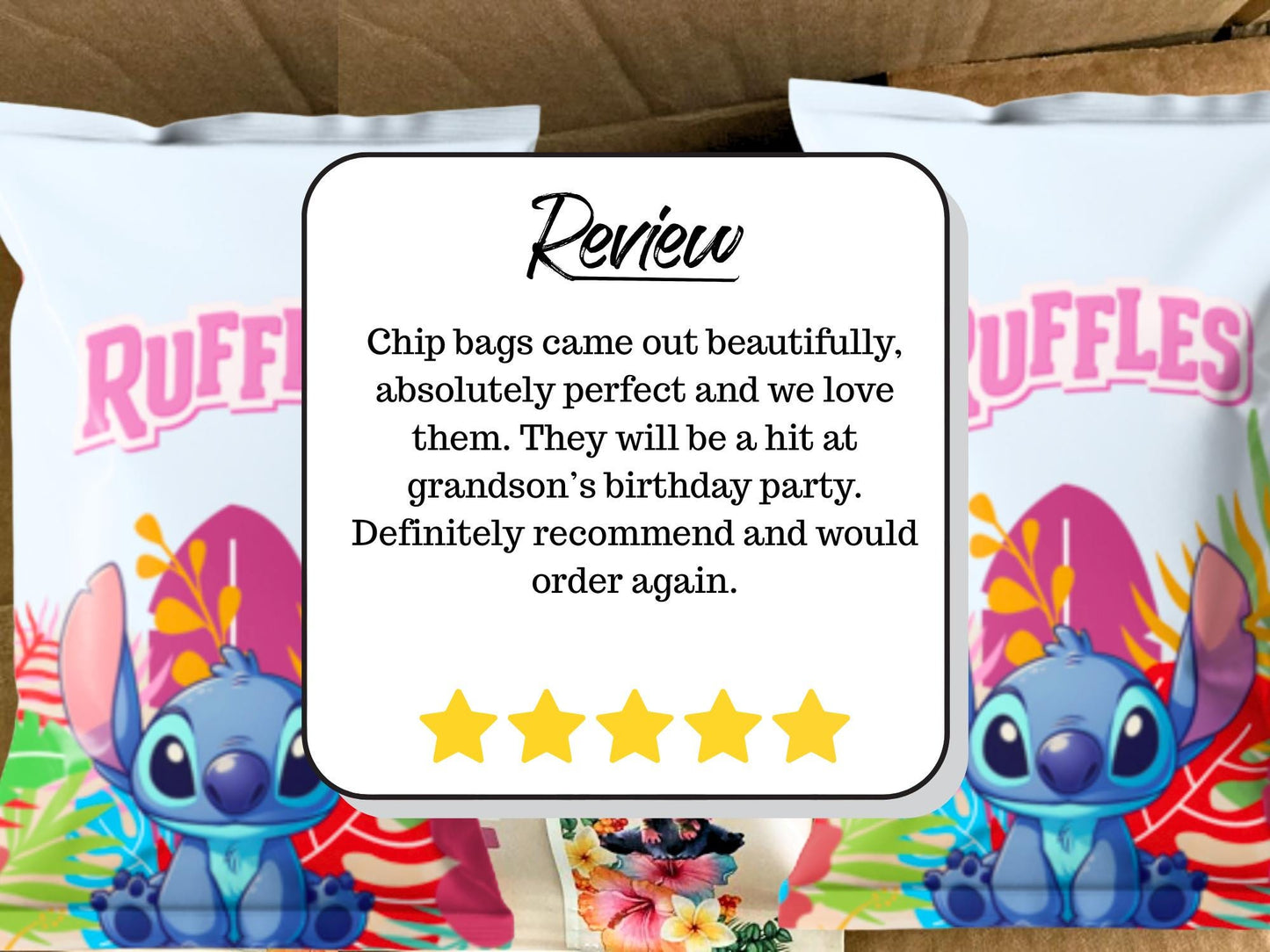 Stitch Tropical Chip Bags | Mixed chips