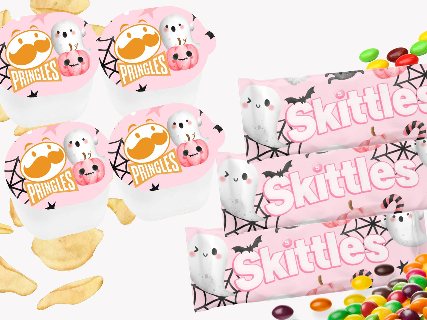 Cute Halloween Chip Bags - Filled treats