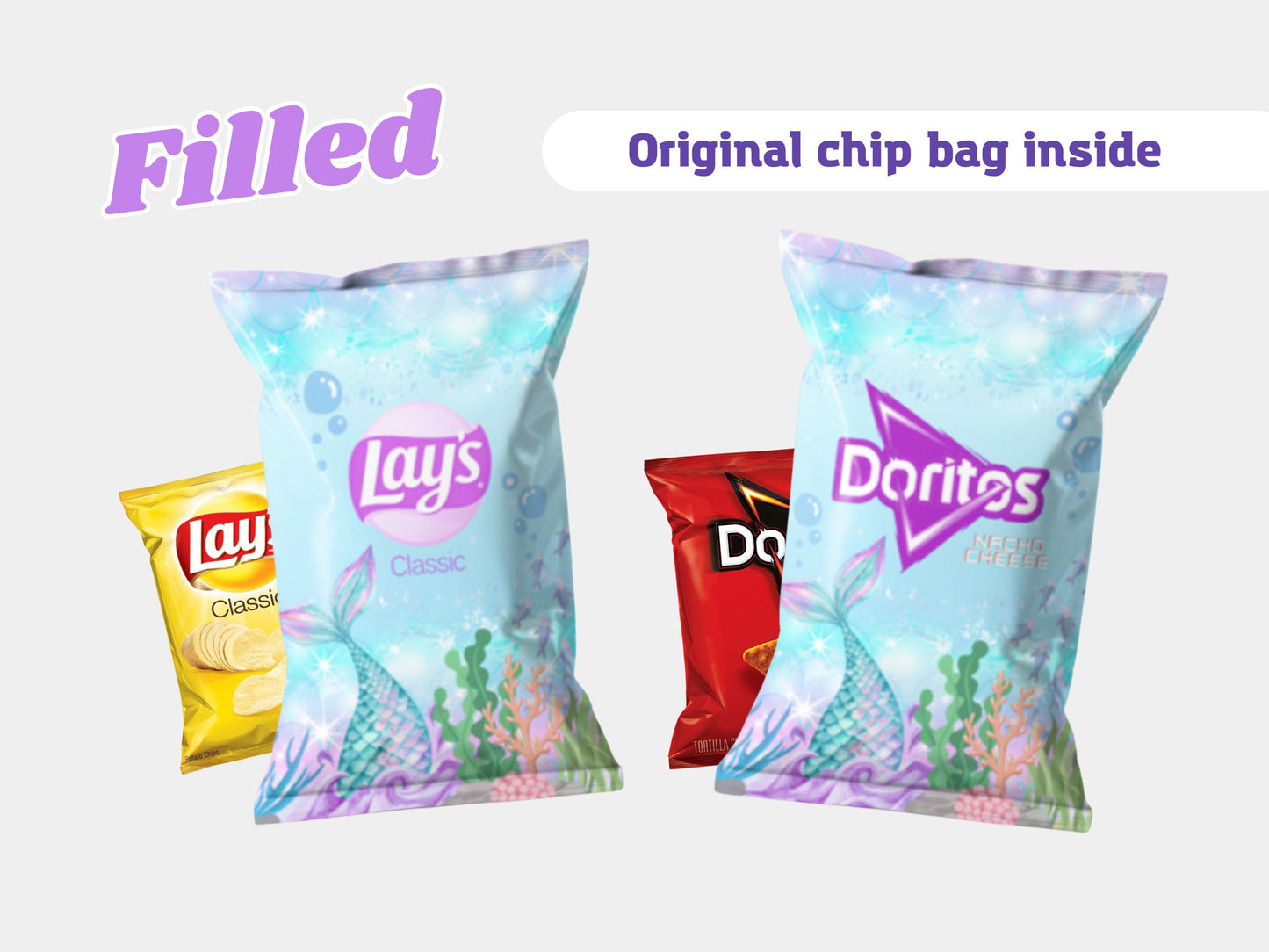 Mermaid Chip Bags | Filled treats