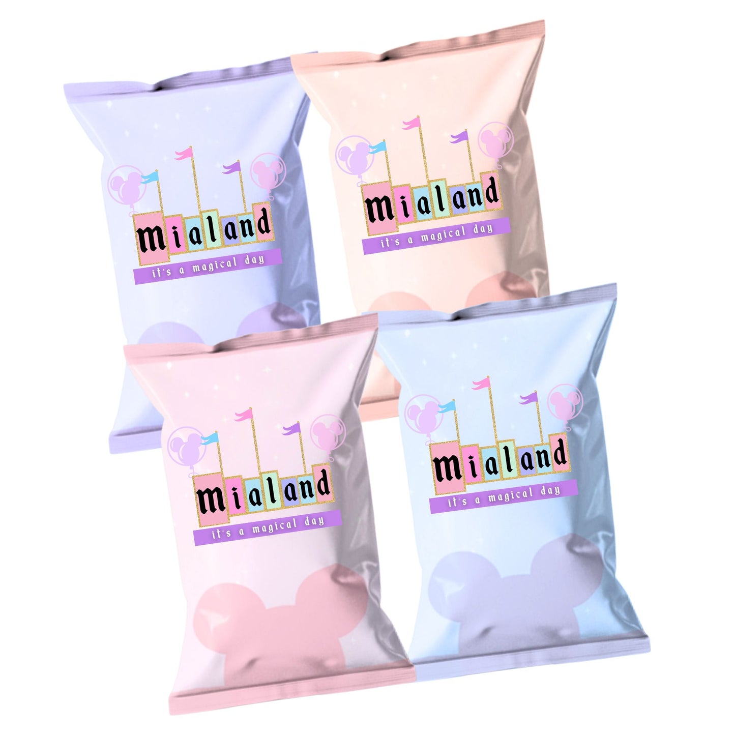Disneyland Name Chip Bags | Filled treats