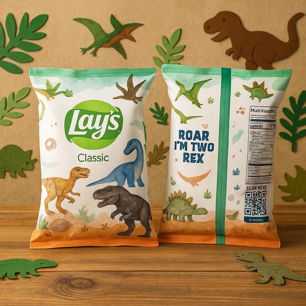 Dinosaur Birthday Chips