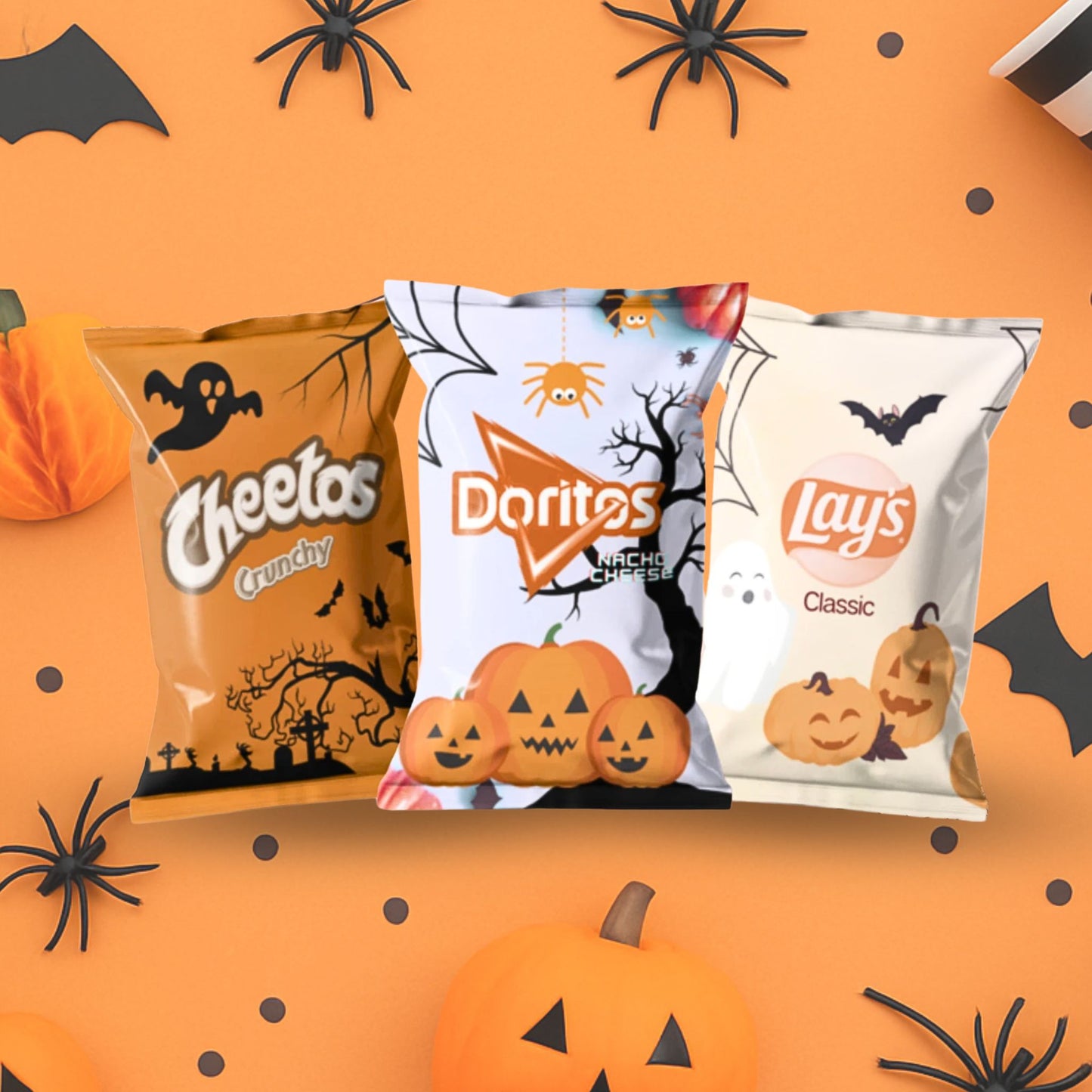 Halloween Chip Bags - Filled treats
