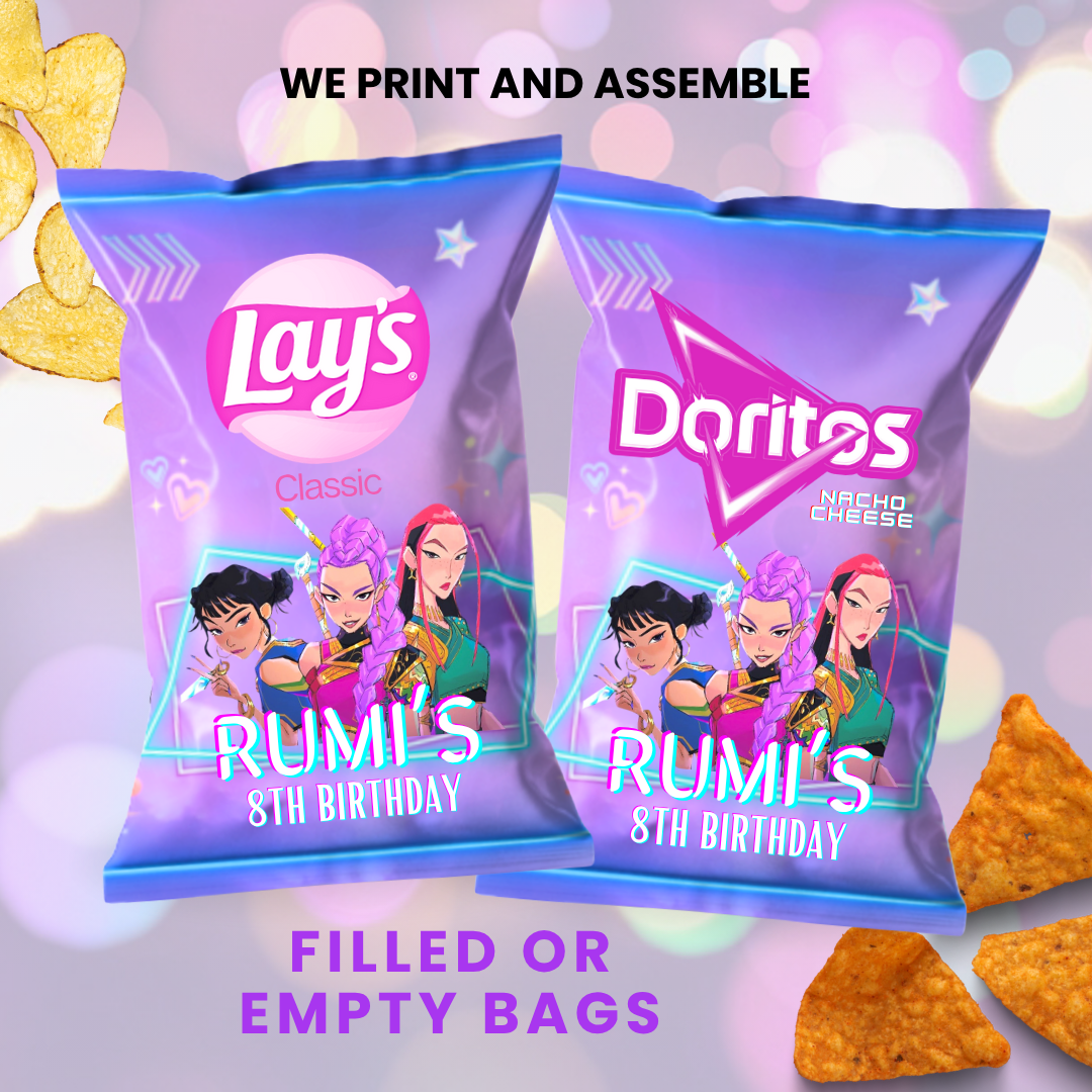Kpop Demon Chip Bags | Filled treats