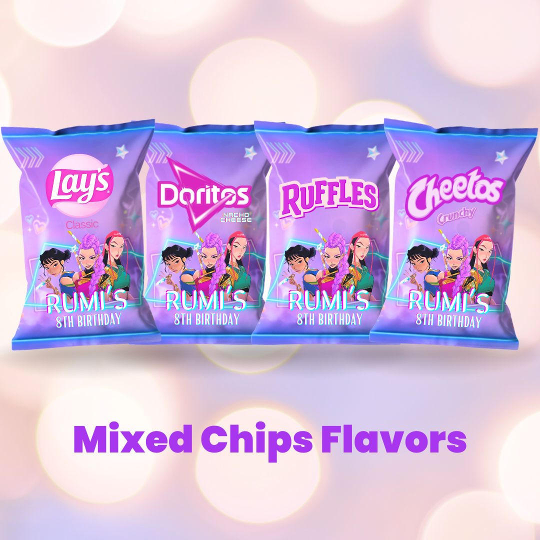 Kpop Demon Chip Bags | Filled treats