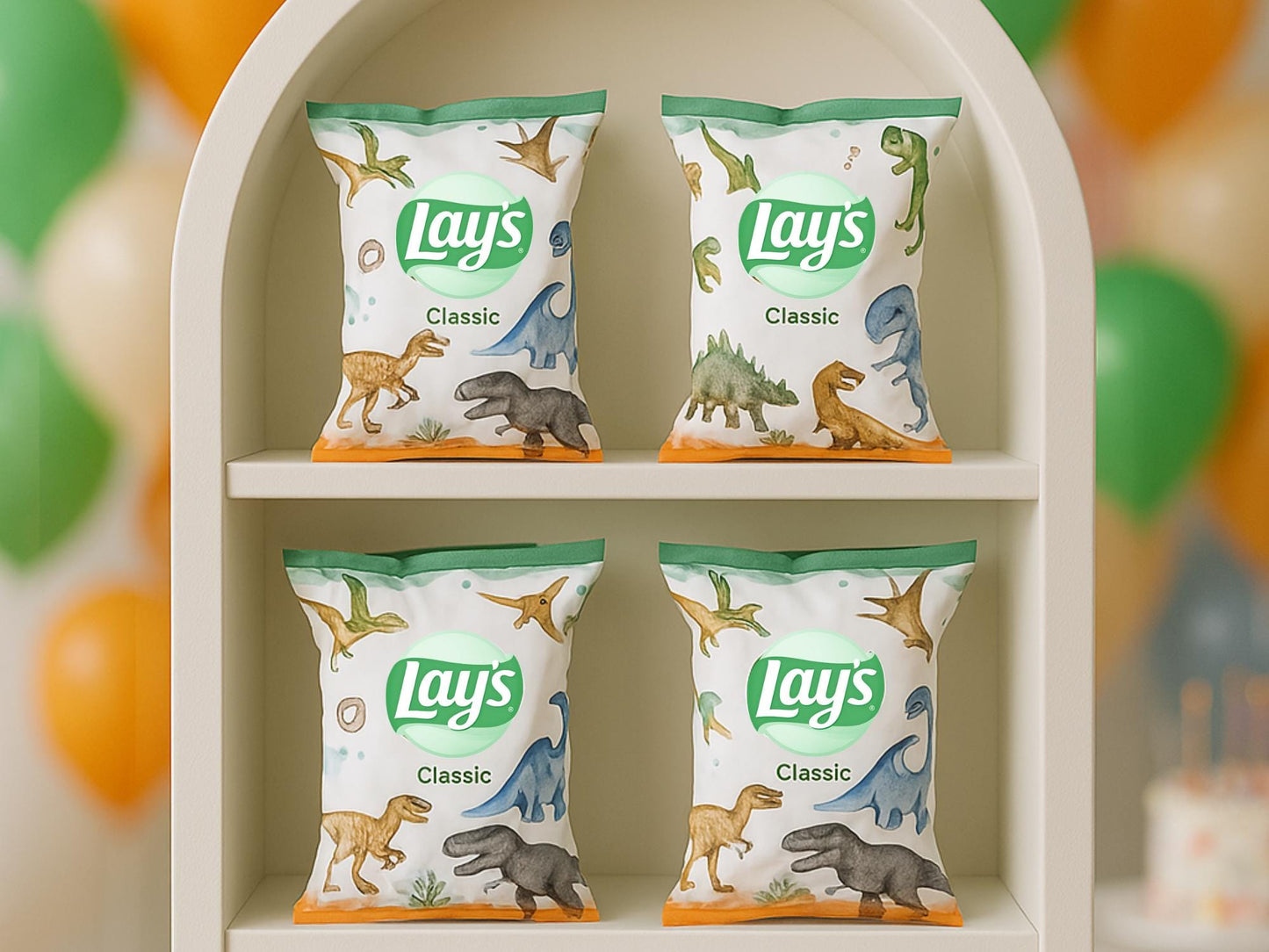 Dinosaur Birthday Chips