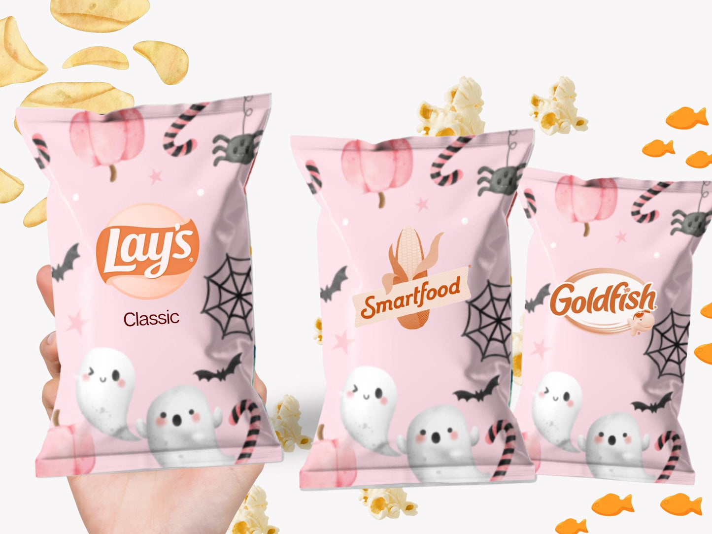 Cute Halloween Chip Bags - Filled treats