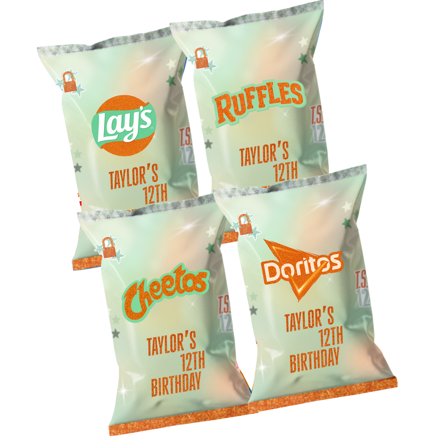 Showgirl Chip Bags | Filled treats