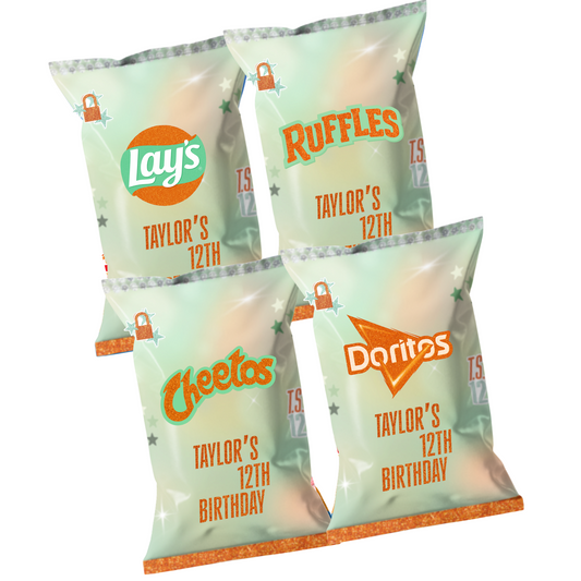 Showgirl Chip Bags | Filled treats