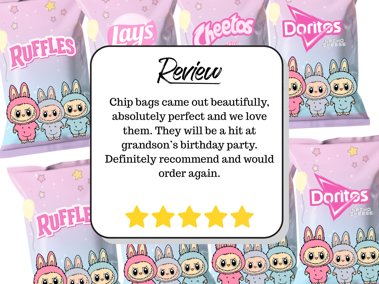 Labubu Chip Bags | Filled treats