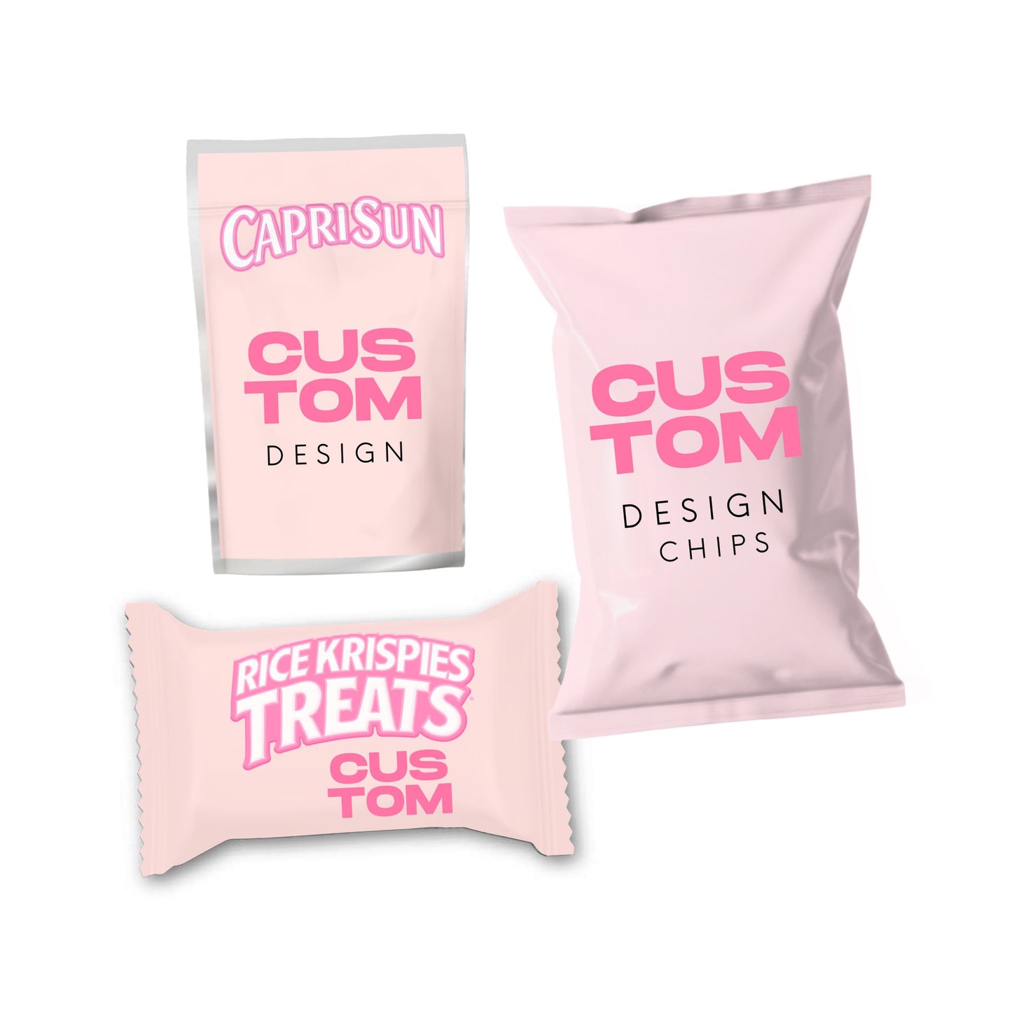 Pack: Chips, Rice Krispies, Caprisun labels - Custom design