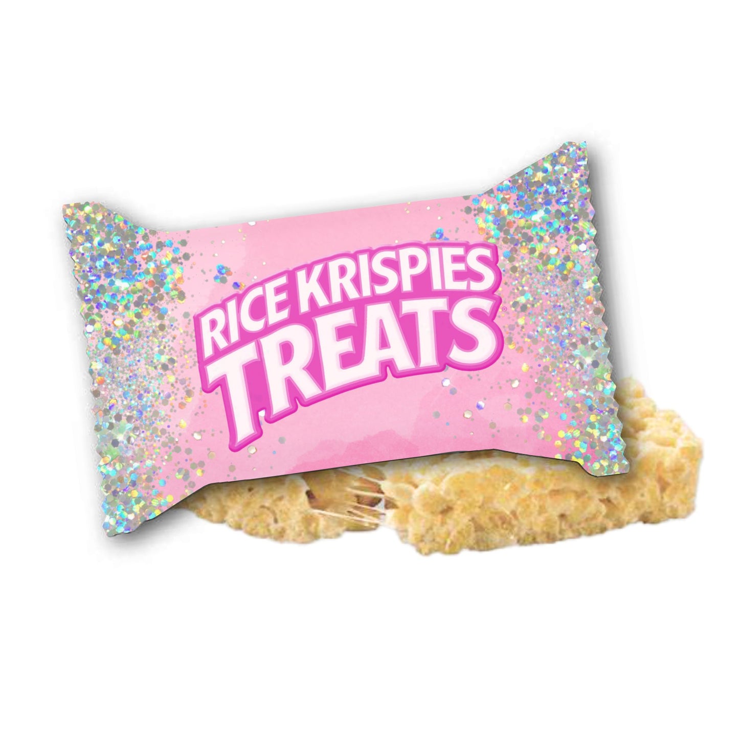 Pink Glitter Rice Krispies | Filled treats