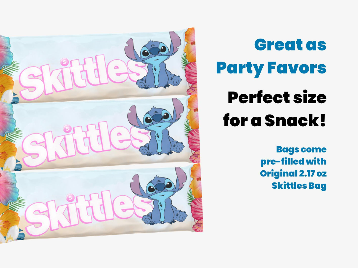 Stitch Skittles Bags Lilo and Stitch Birthday Treats, Stitch Party Favor Bags Birthday Party, Decorations for parties favors for kids