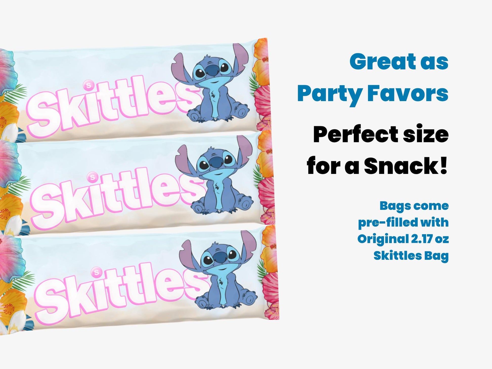 Stitch Skittles Bags Lilo and Stitch Birthday Treats, Stitch Party Favor Bags Birthday Party, Decorations for parties favors for kids