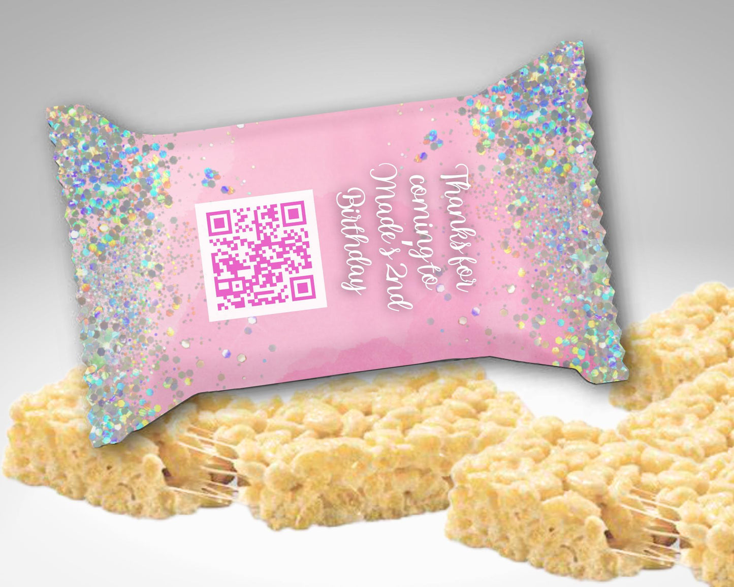 Pink Glitter Rice Krispies | Filled treats