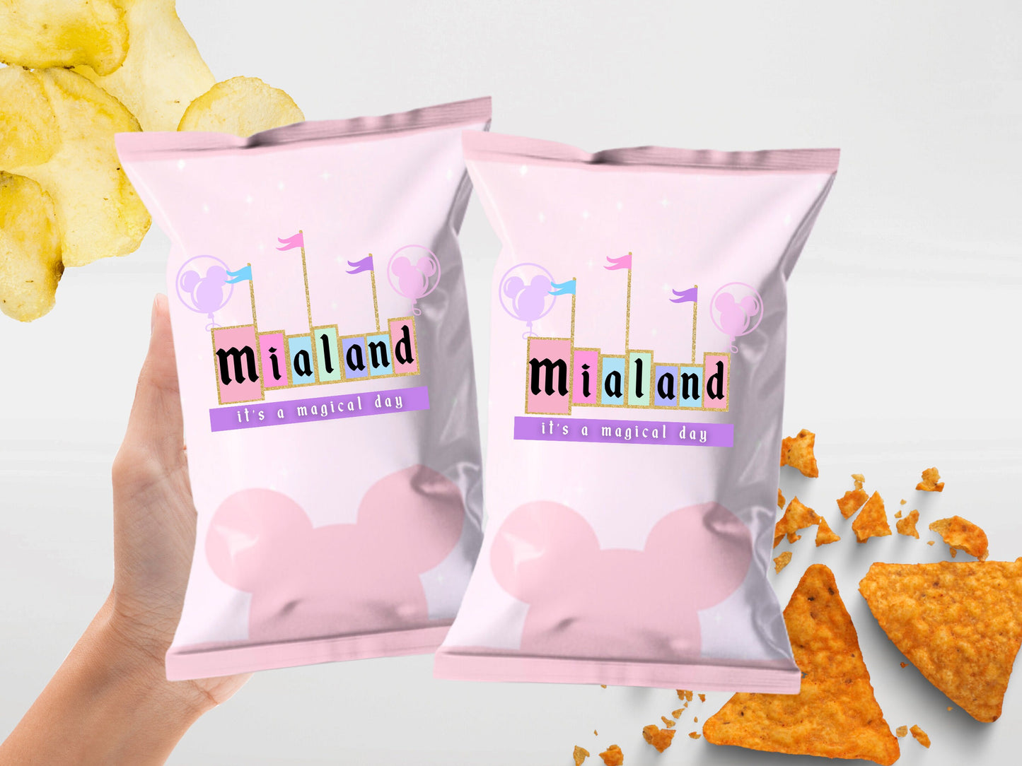 Disneyland Name Chip Bags | Filled treats