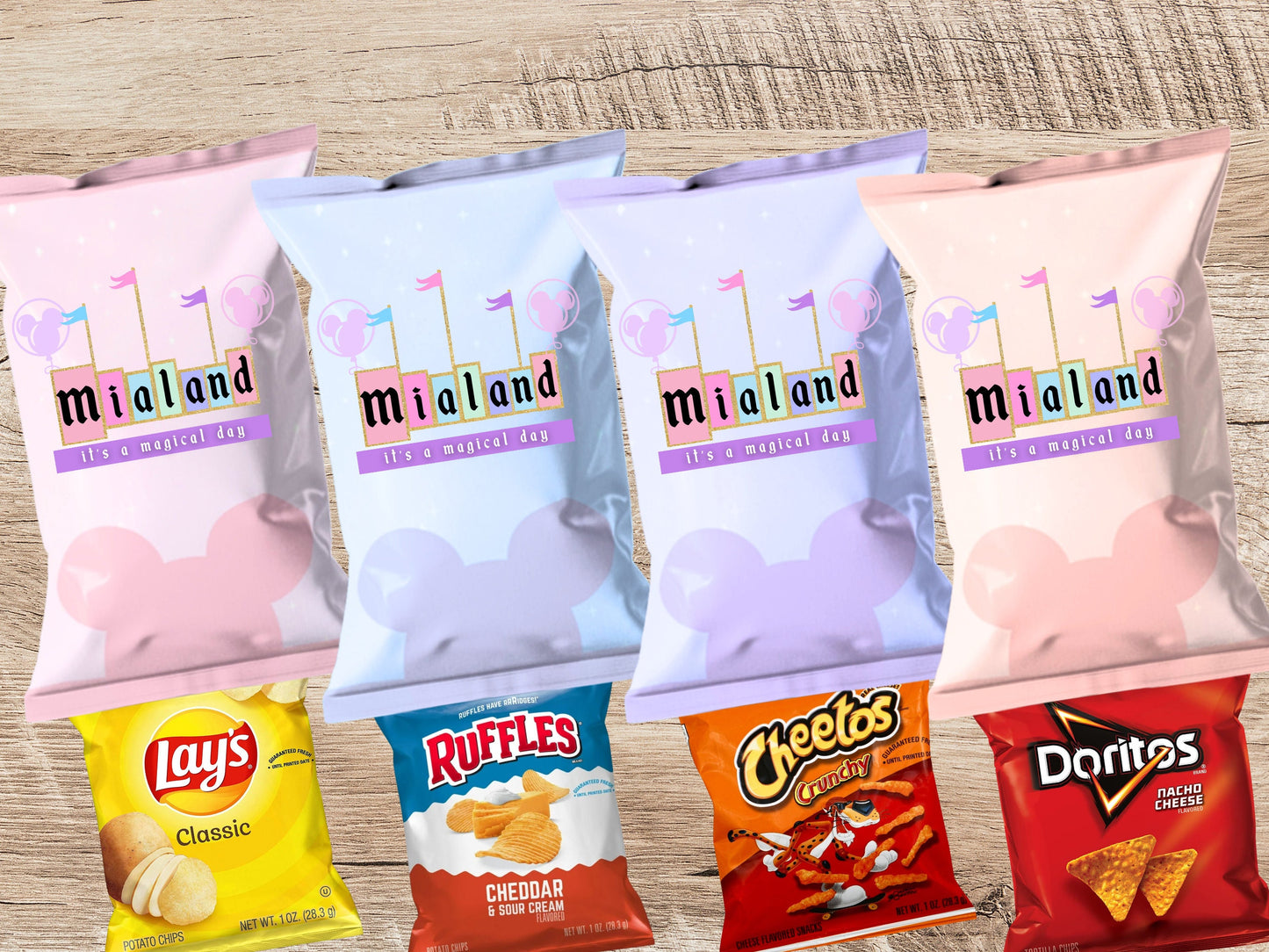 Disneyland Name Chip Bags | Filled treats