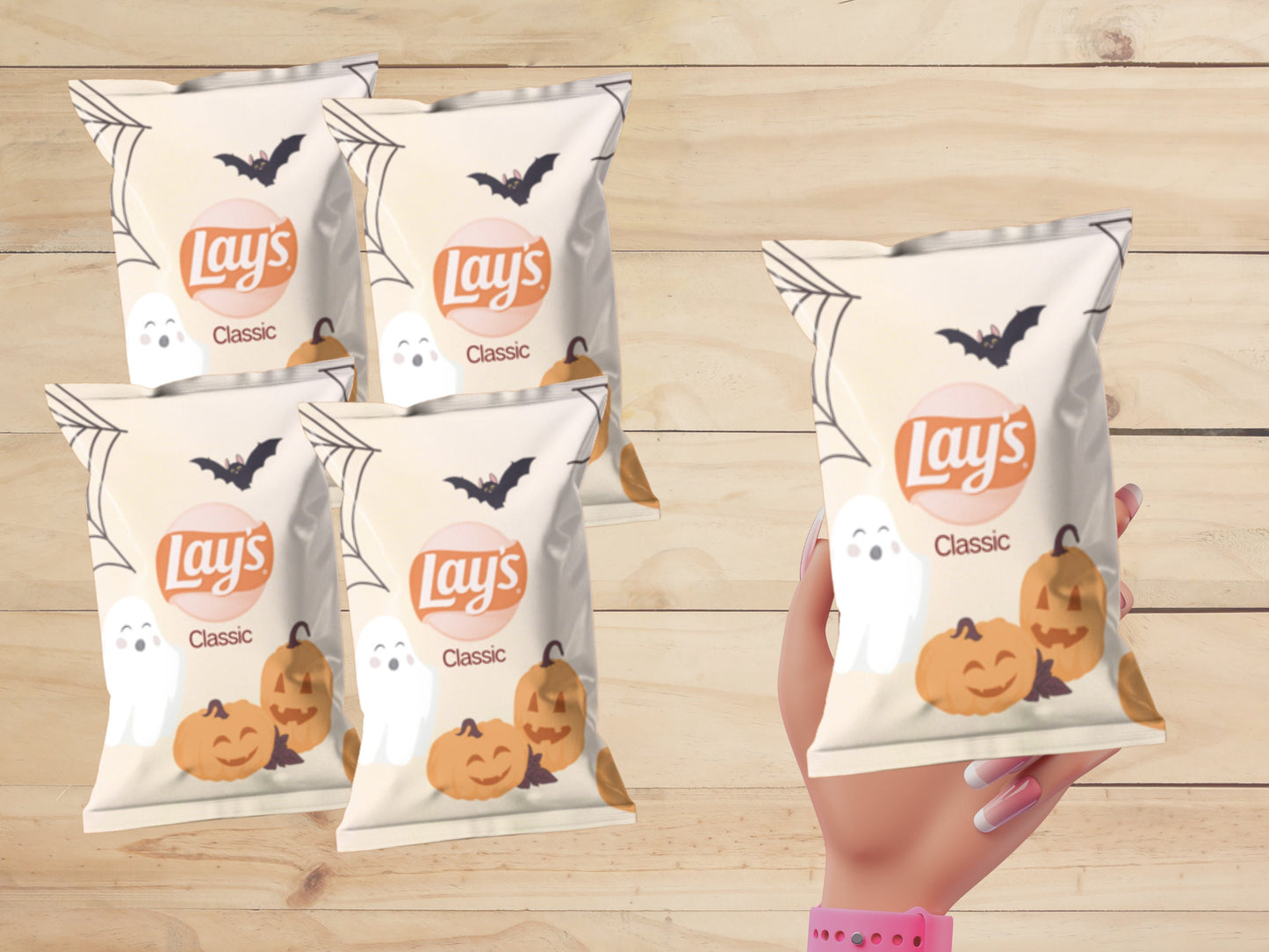 Halloween Chip Bags - Filled treats