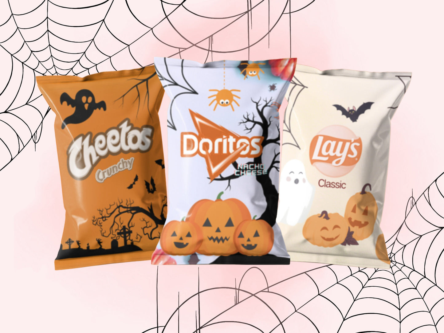 Halloween Chip Bags - Filled treats