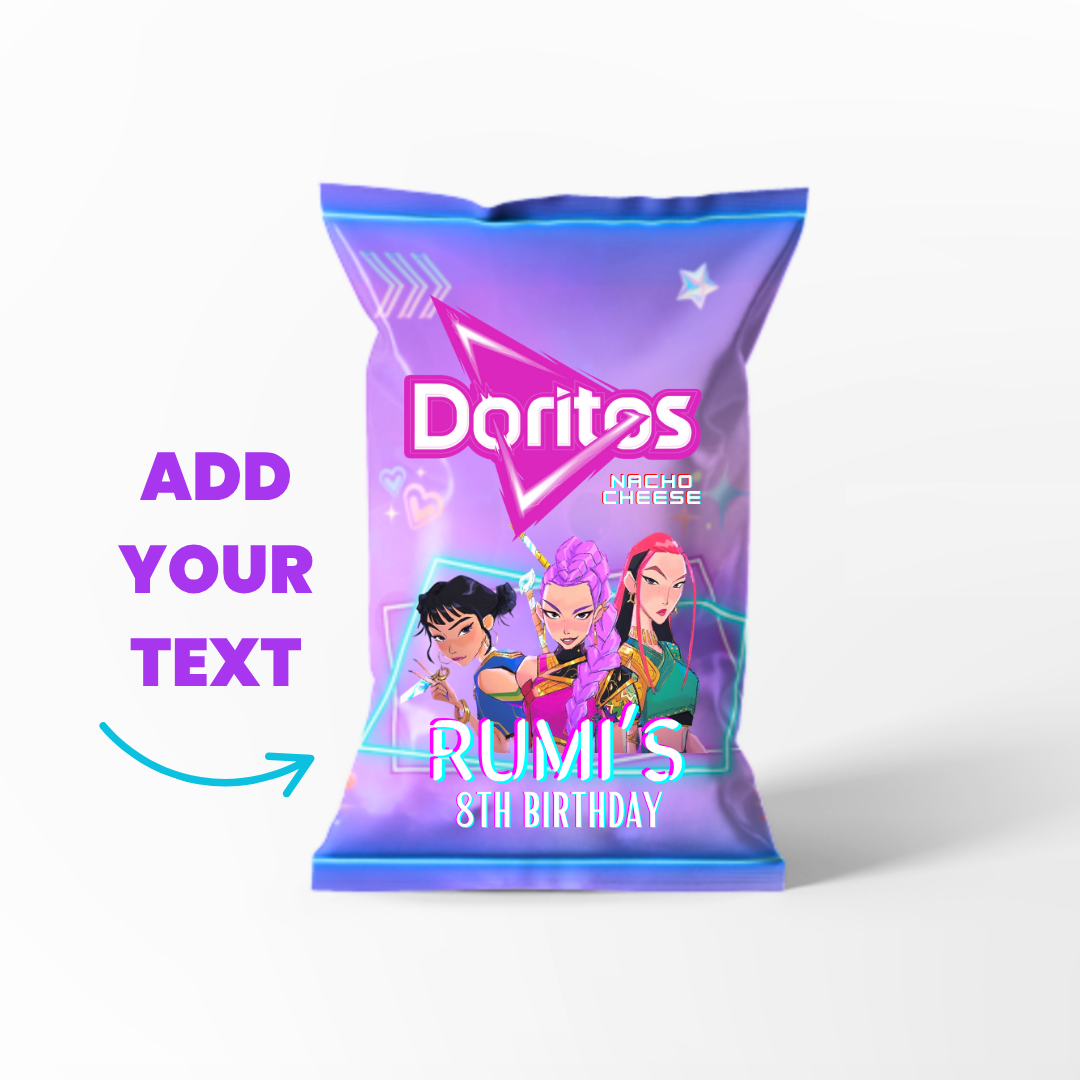 Kpop Demon Chip Bags | Filled treats